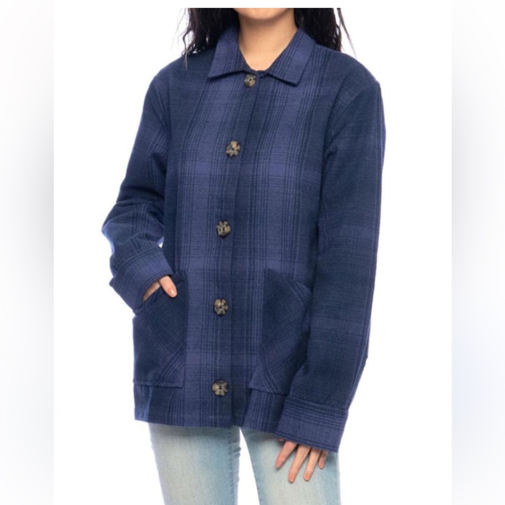 RVCA New World Flannel Button-Down Shirt Jacket - Size M